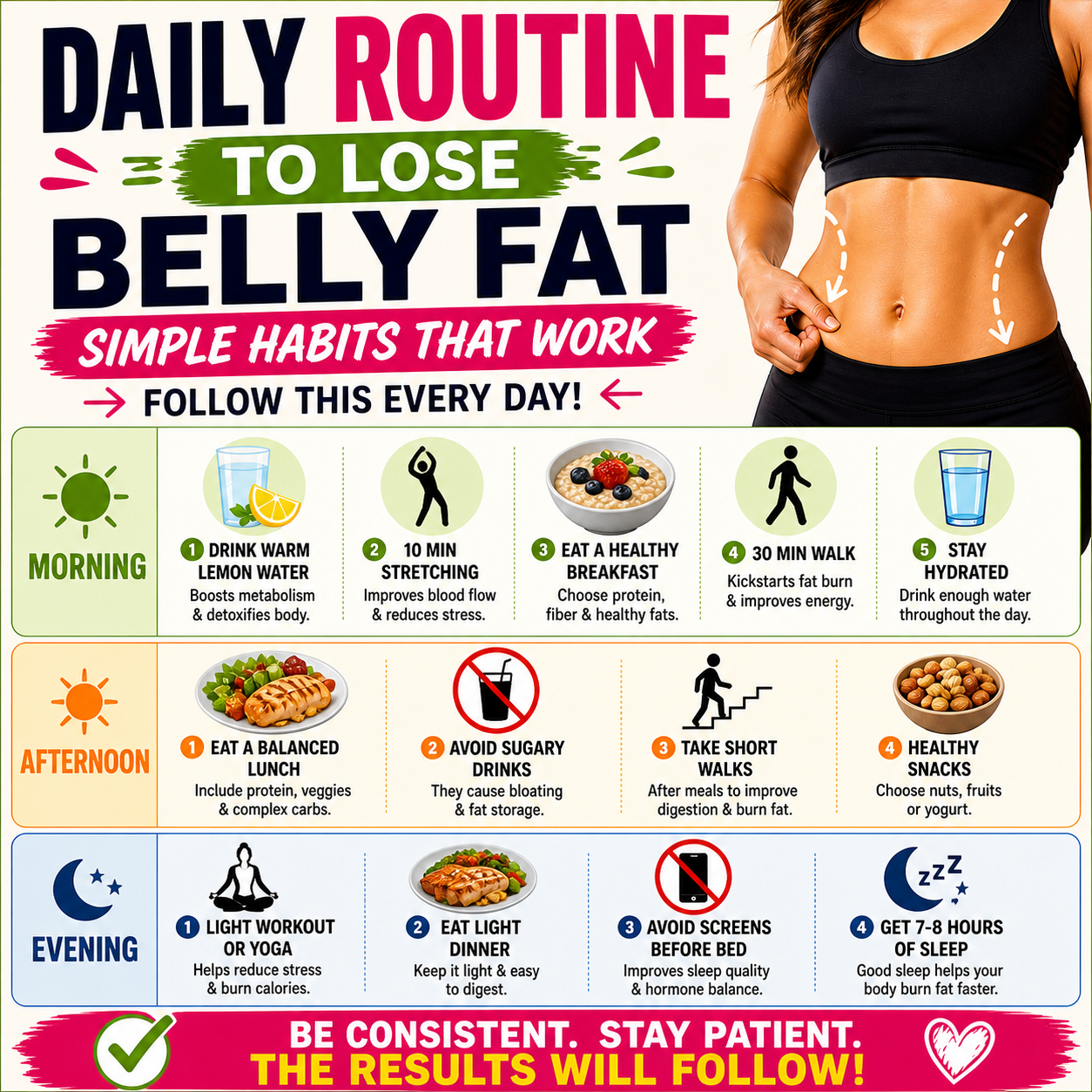 Simple Daily Routine to Lose Belly Fat